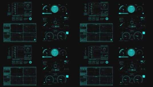 高科技科HUD动画元素高清AE视频素材下载