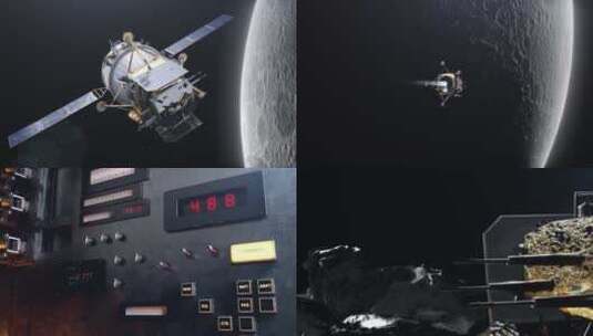 中国空间站宇宙航天发射升空登月高清AE视频素材下载