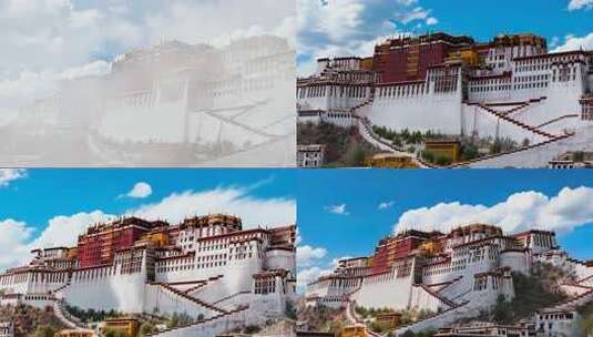 拉萨布达拉宫全景高清在线视频素材下载
