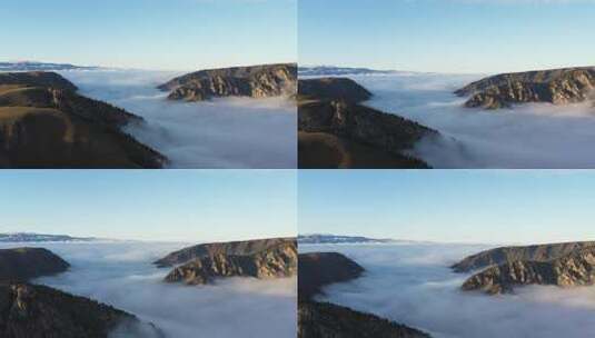 山间云海自然风光俯瞰高清在线视频素材下载
