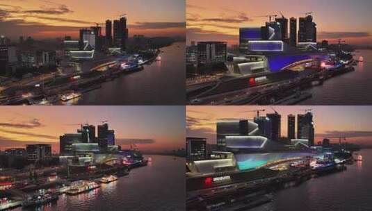 广州白鹅潭大湾区艺术中心高清在线视频素材下载