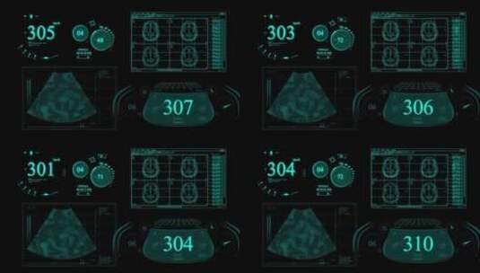 高科技科HUD动画元素高清AE视频素材下载