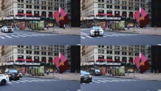 热闹的纽约街头高清在线视频素材下载