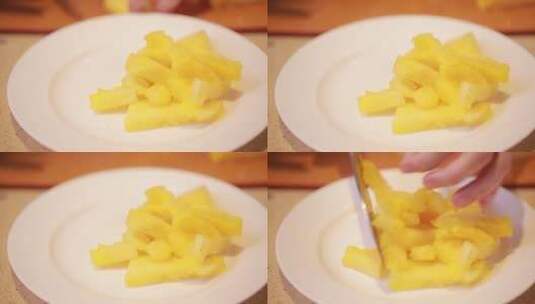 切削菠萝皮切菠萝 (10)高清在线视频素材下载