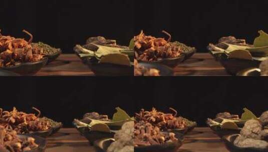 餐饮美食调料移动立体感镜头高清在线视频素材下载