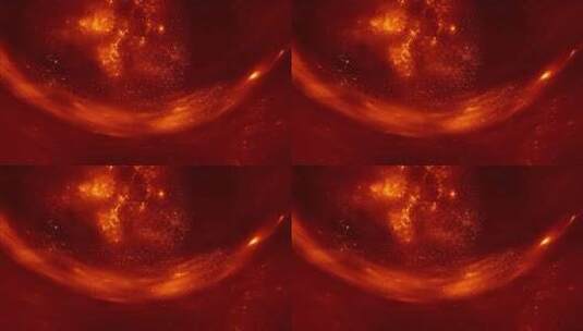 太空中红色银河系的星星高清在线视频素材下载