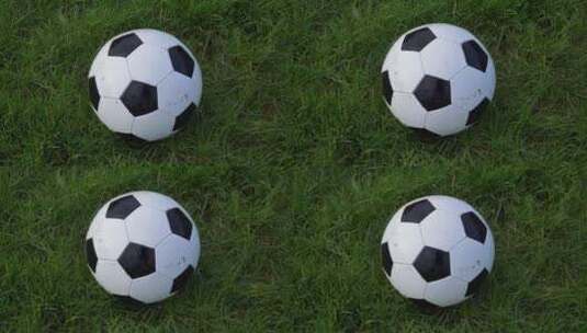 草地上的足球高清在线视频素材下载