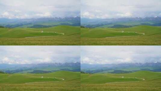 中国新疆伊犁喀拉峻大草原高清在线视频素材下载