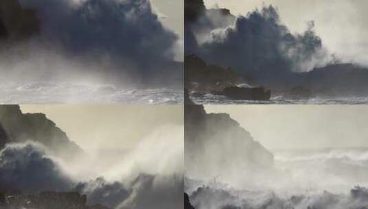 翻滚的巨大海浪高清在线视频素材下载