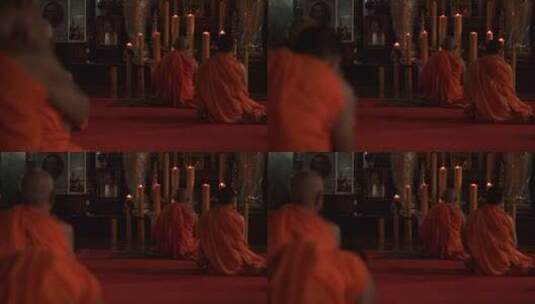 僧侣诵经高清在线视频素材下载