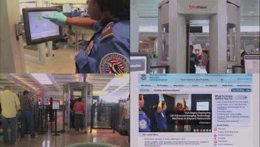 机场旅客通过安检点高清在线视频素材下载