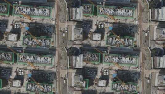 上海闵行区建筑工地4K航拍高清在线视频素材下载