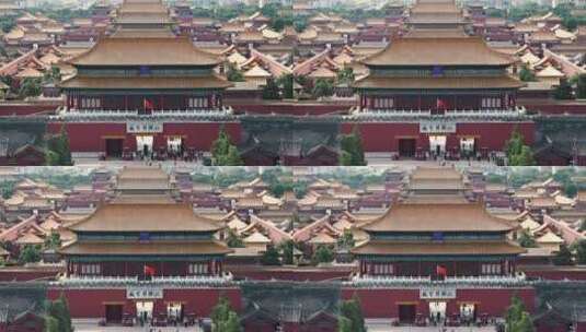 北京景山万春亭俯瞰故宫全景高清在线视频素材下载