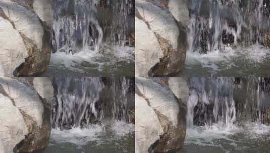 泉水流水瀑布水流河流高清在线视频素材下载