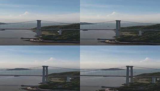 珠江口上的虎门大桥航拍高清在线视频素材下载