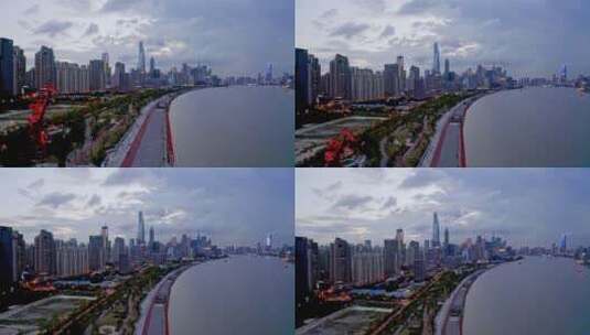 上海浦江两岸航拍高清在线视频素材下载