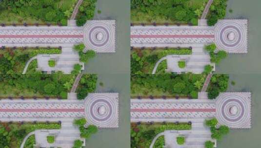 绍兴梅龙湖公园,城市现代化发展建设高清在线视频素材下载
