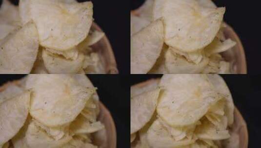 零食垃圾食品原味薯片高清在线视频素材下载