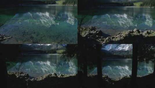 湖水中的倒影高清在线视频素材下载
