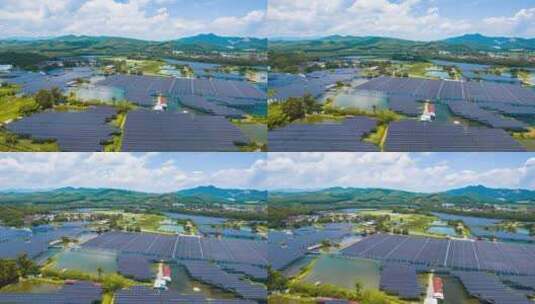 8K航拍光伏太阳能板清洁能源可持续发展高清在线视频素材下载