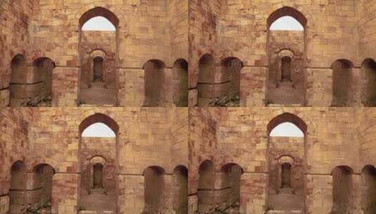 沙巴克城堡遗址高清在线视频素材下载