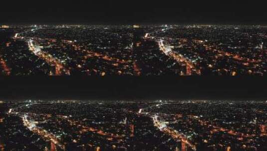 夜晚的城市俯瞰如繁星点点高清在线视频素材下载