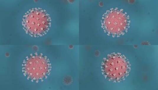 新冠病毒 冠状病毒 肺炎 传染病 三维动画高清在线视频素材下载