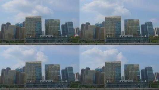 武汉光谷软件园大楼延时摄影高清在线视频素材下载