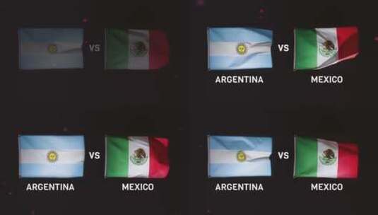卡塔尔足球世界杯墨西哥对战阿根廷 高清在线视频素材下载