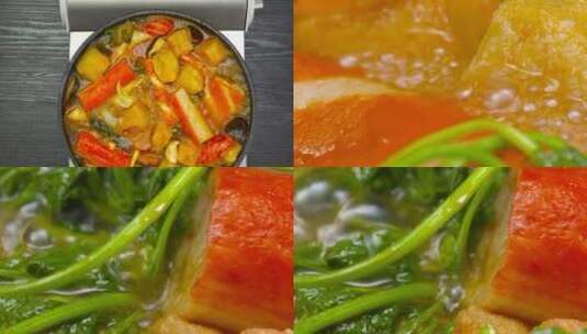 食材在锅中煮熟高清在线视频素材下载