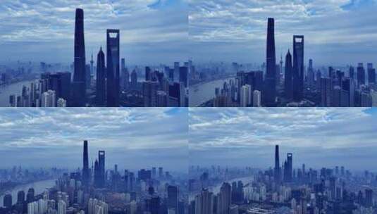 上海陆家嘴航拍高清在线视频素材下载