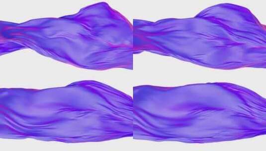 带alpha通道的飘舞流动的布料3D渲染高清在线视频素材下载