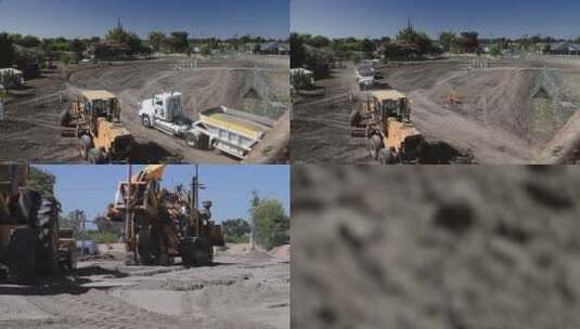 工程施工挖掘机高清在线视频素材下载