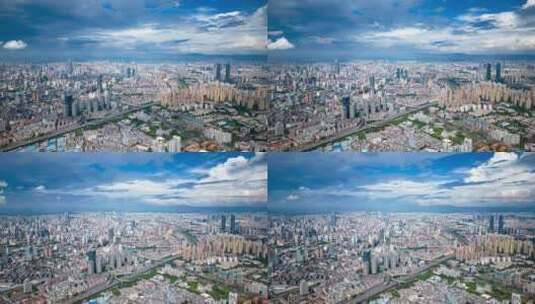 昆明城市高空航拍移动延时摄影高清在线视频素材下载
