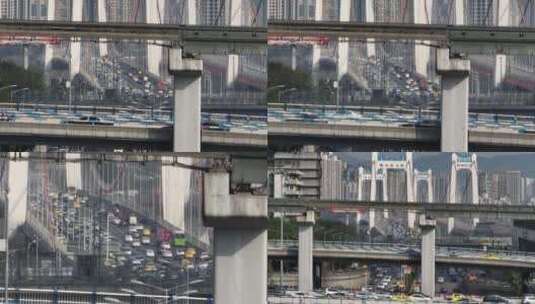 重庆鹅公岩大桥航拍高清在线视频素材下载