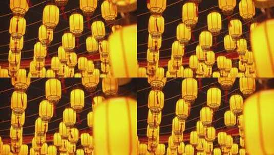 悬挂的中国风传统灯笼高清在线视频素材下载