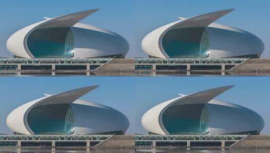 4K上海中国航海博物馆光影变化延时高清在线视频素材下载