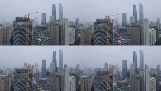 4K 航拍广州城市建筑天际线高清在线视频素材下载