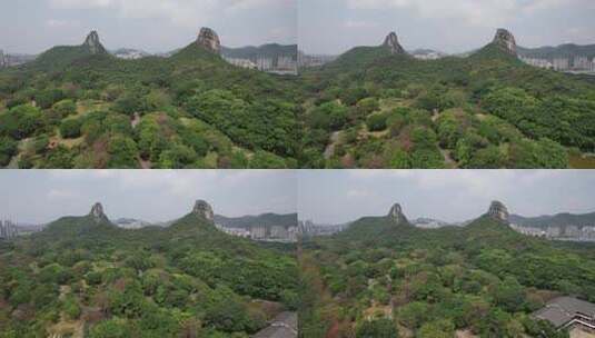 广西柳州奇石公园4A景区航拍高清在线视频素材下载