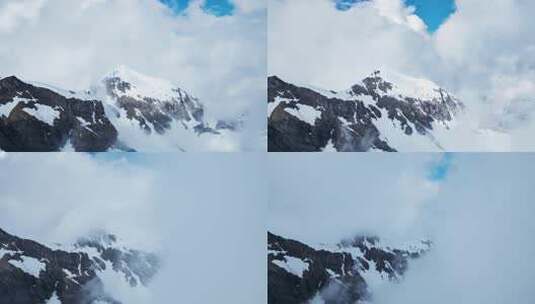 雪山云雾的延时拍摄高清在线视频素材下载