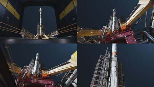 中国空间站火箭发射中国航天太空宇宙高清在线视频素材下载