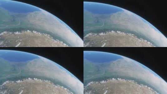 地球俯视航拍蓝色星球高清在线视频素材下载