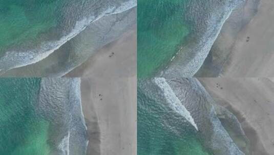 治愈系的巴厘岛海浪与沙滩唯美航拍高清在线视频素材下载