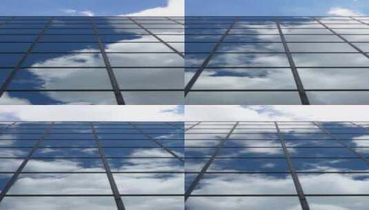 办公楼中的垂直视频云反射高清在线视频素材下载