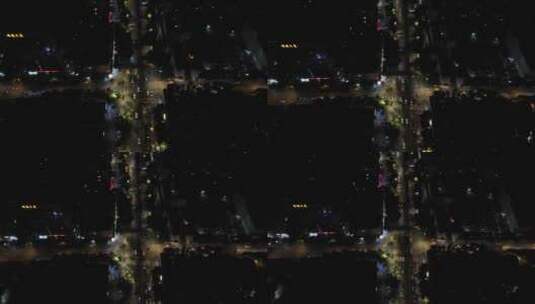 广州城市夜景路口交通高清在线视频素材下载