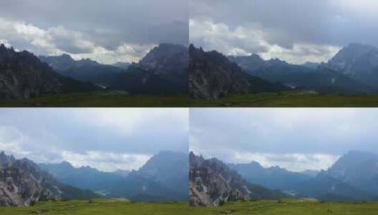 阿尔卑斯山白云石国家自然公园Tre Cime高清在线视频素材下载