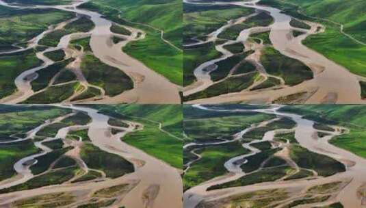 蜿蜒曲折的河流高清在线视频素材下载
