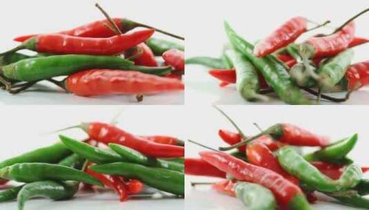 新鲜青红辣椒绿色健康素材宣传视频素材高清在线视频素材下载