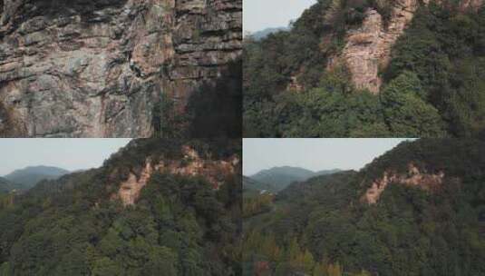 航拍杭州户外攀岩高清在线视频素材下载