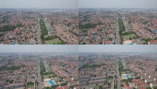 山东潍坊青州城市建设航拍高清在线视频素材下载